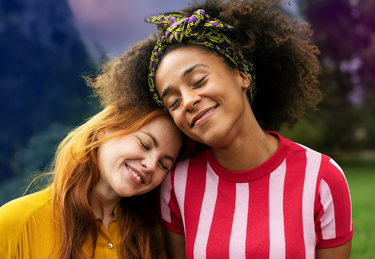 Two women enjoy each other's company.