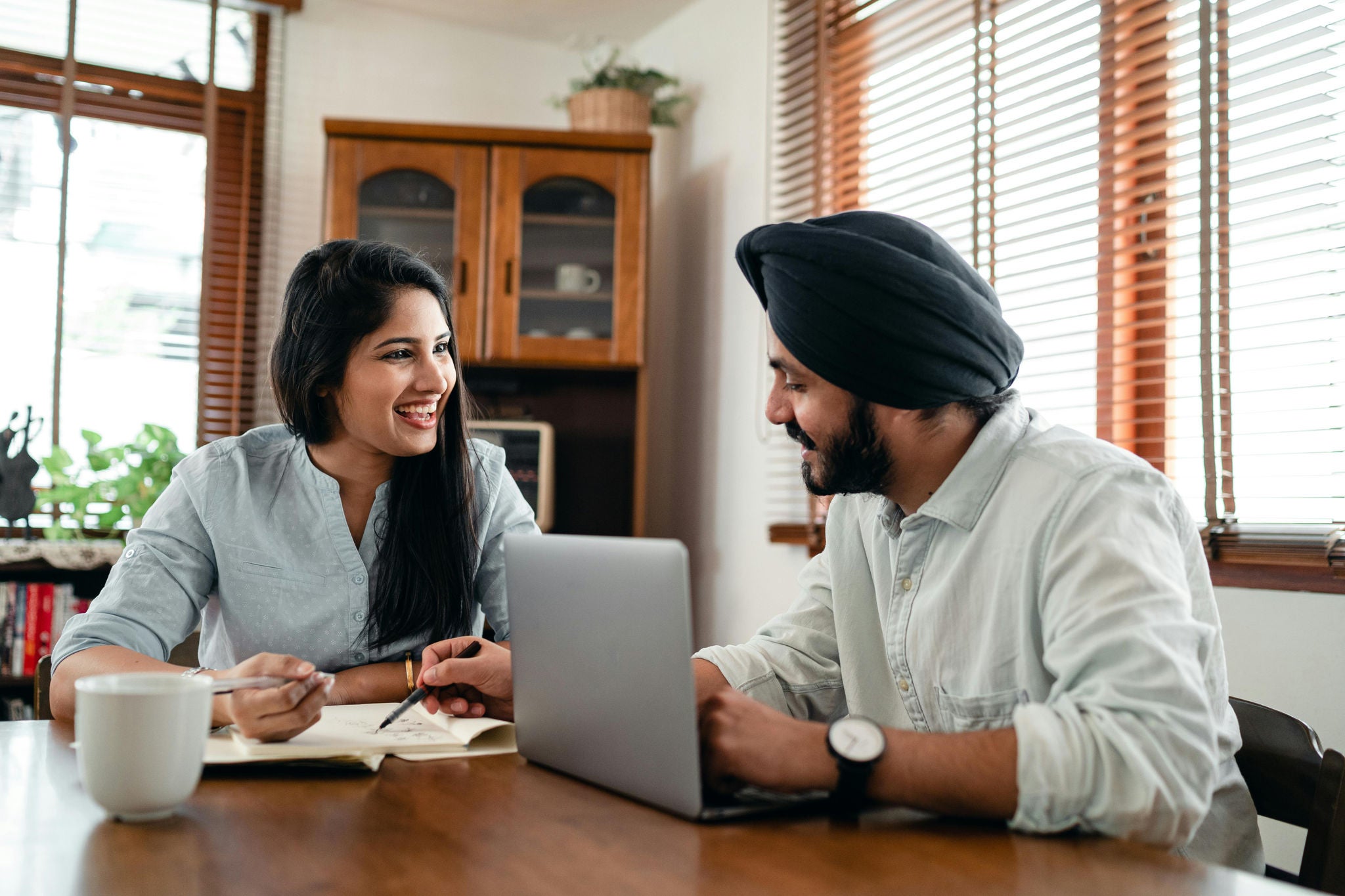 couple working at home