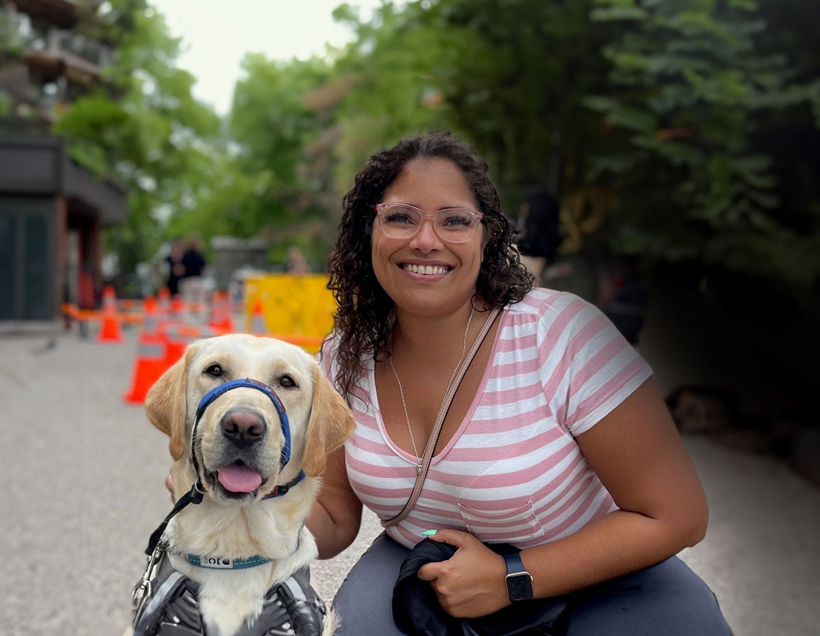 Slalom consultant posing with a dog