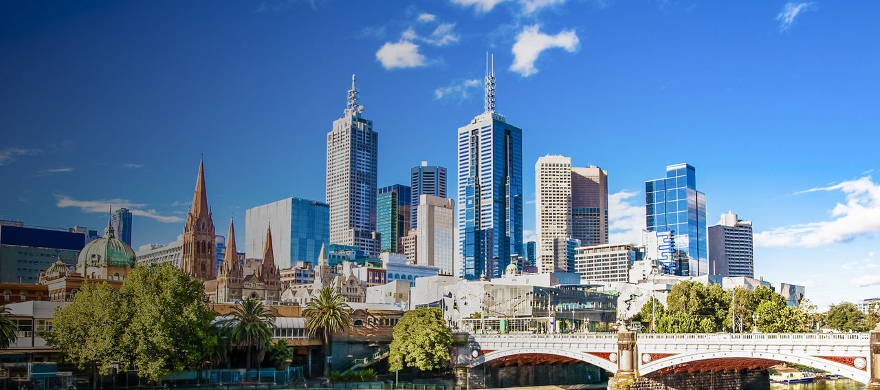 The Melbourne city skyline 